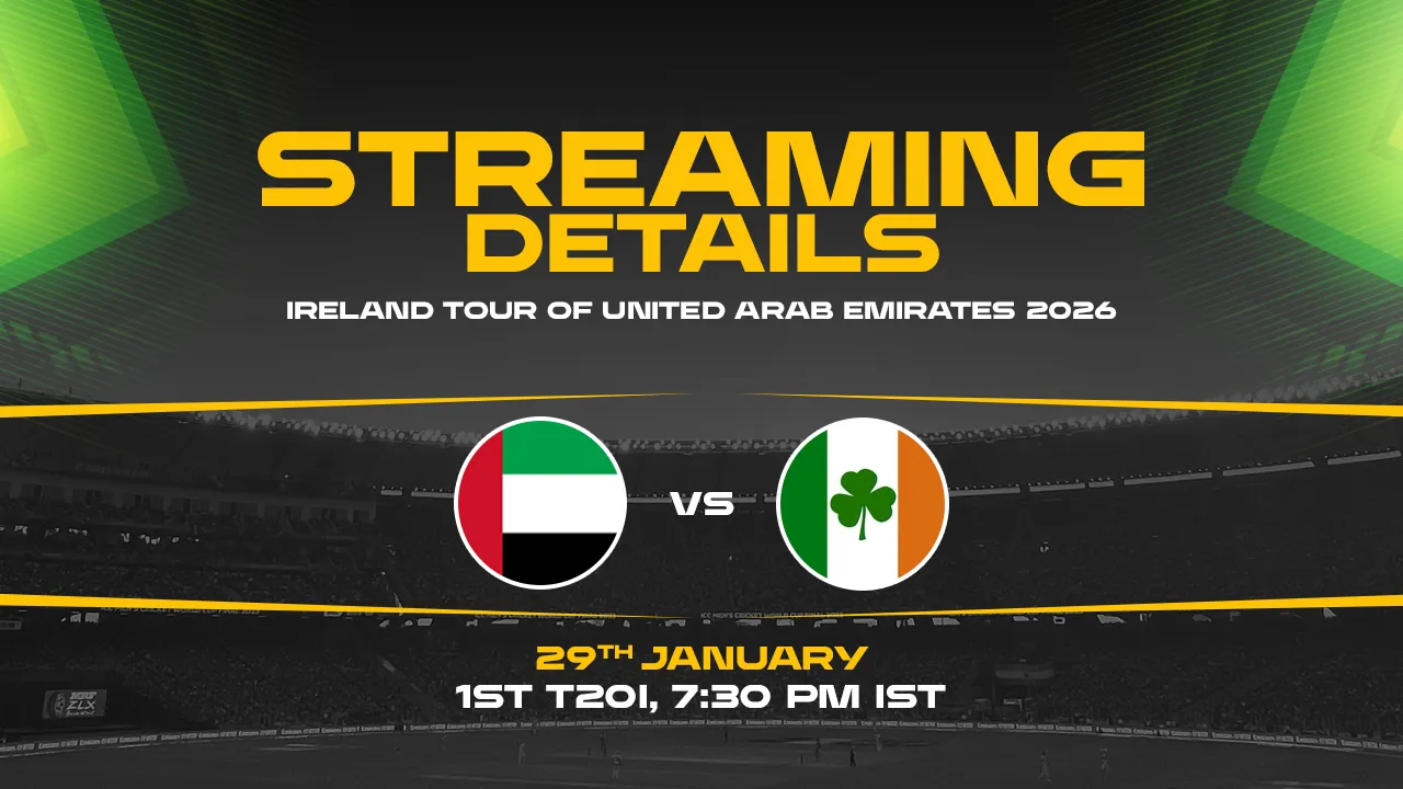 UAE vs IRE 1st T20I Live Streaming Details