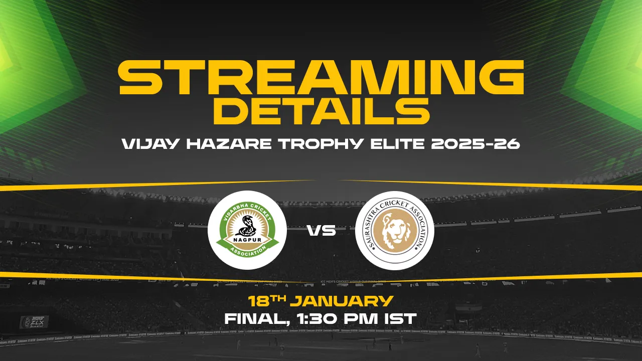 Vidarbha vs Saurashtra Live Streaming Details