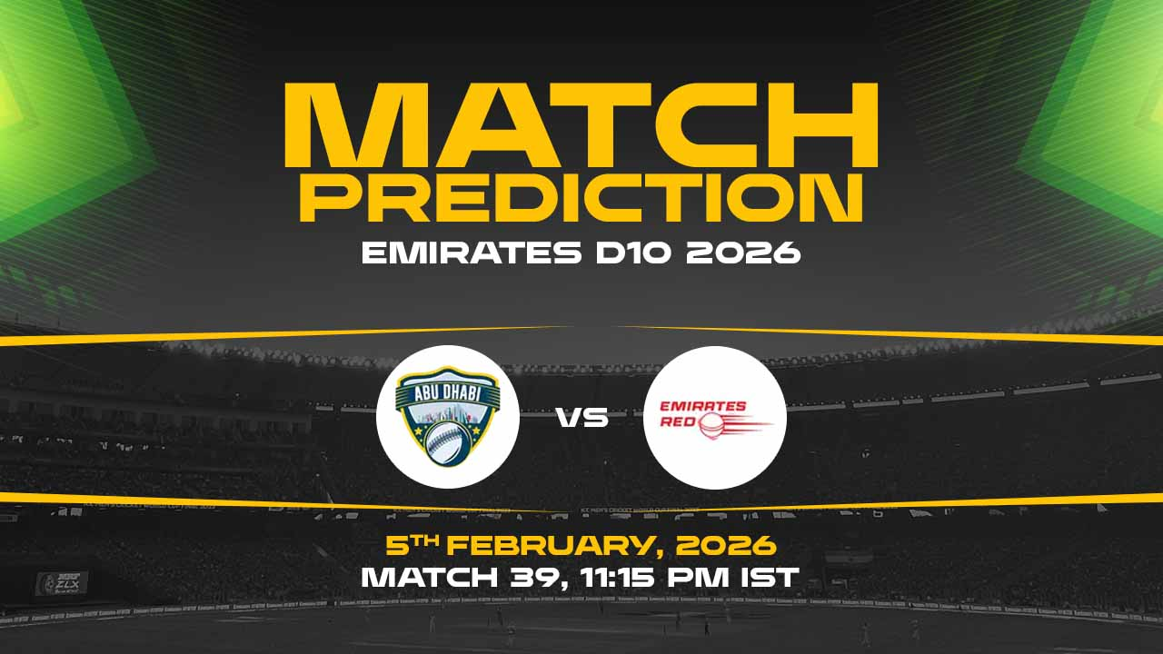 ABD vs EMR today match prediction, Emirates D10 2026 39th match at Sharjah
