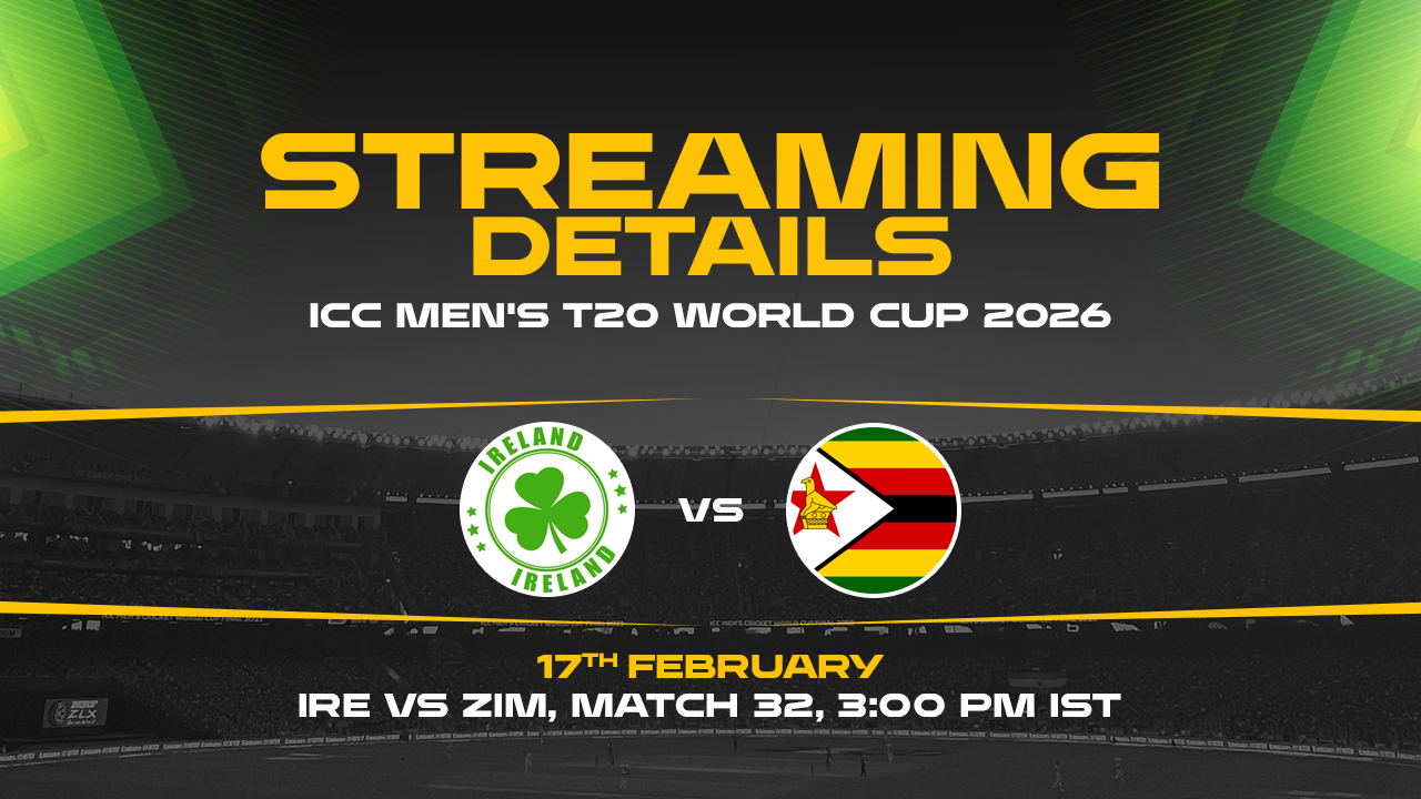 Where to watch IRE vs ZIM T20 World Cup match