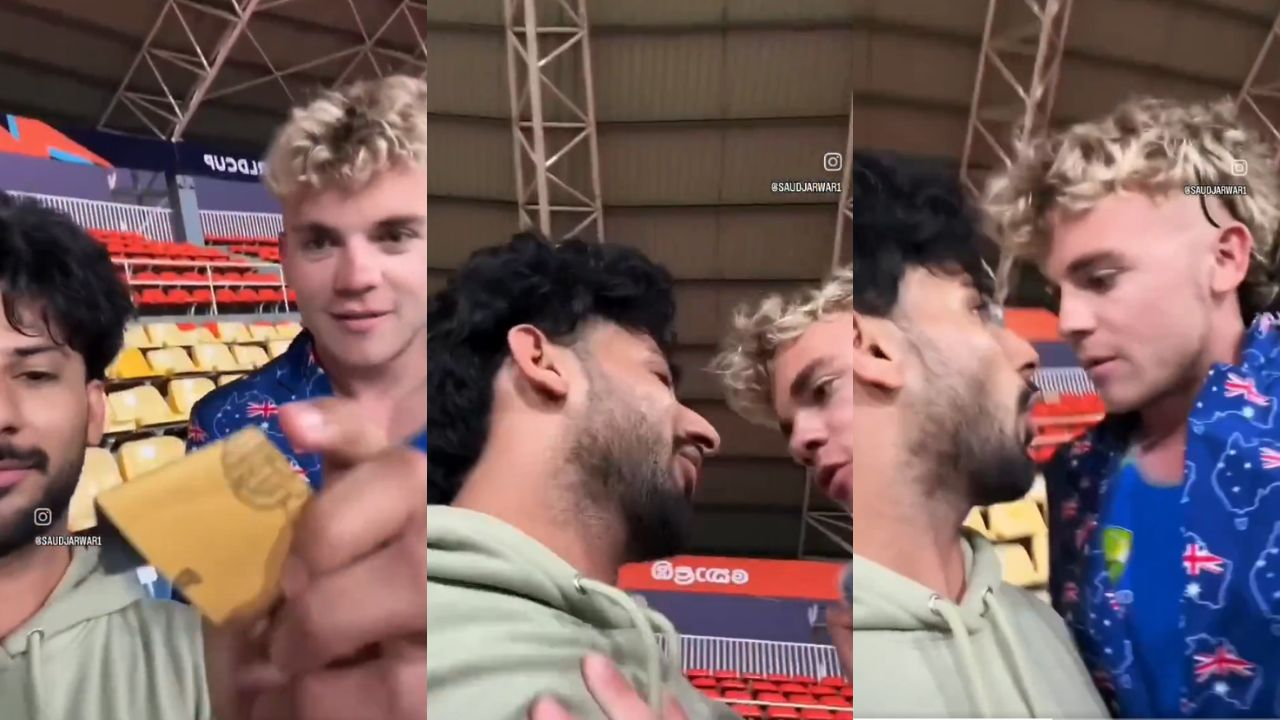A Pakistani YouTuber approached an Australian fan with a “sandpaper gift” during the ICC Men's T20 World Cup 2026,