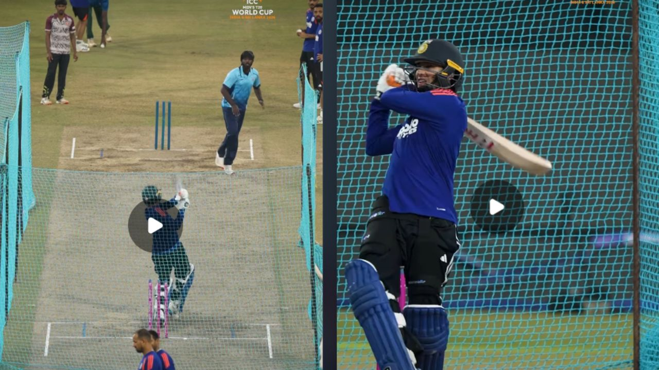 Abhishek Sharma smashes massive sixes in nets ahead of IND vs PAK T20 world cup 2026 clash