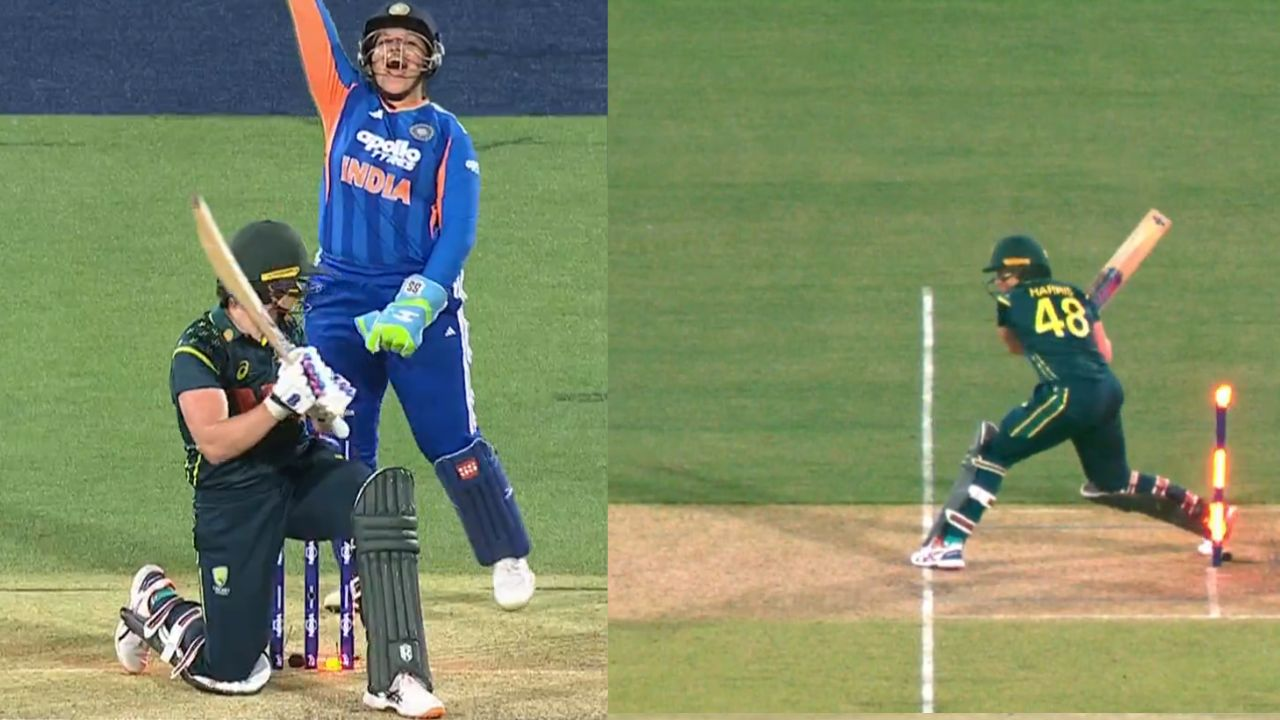 Grace Harris Hits  Hit Wicket In Bizarre Scenes In IND VS AUS T20 In Adelaide