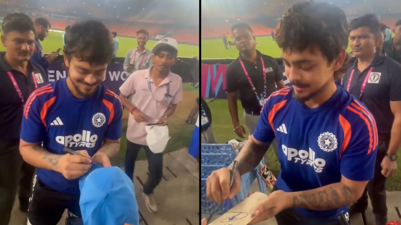 Ishan Kishan shares fun moment with fans ahead of  IND vs SA T20 World Cup match