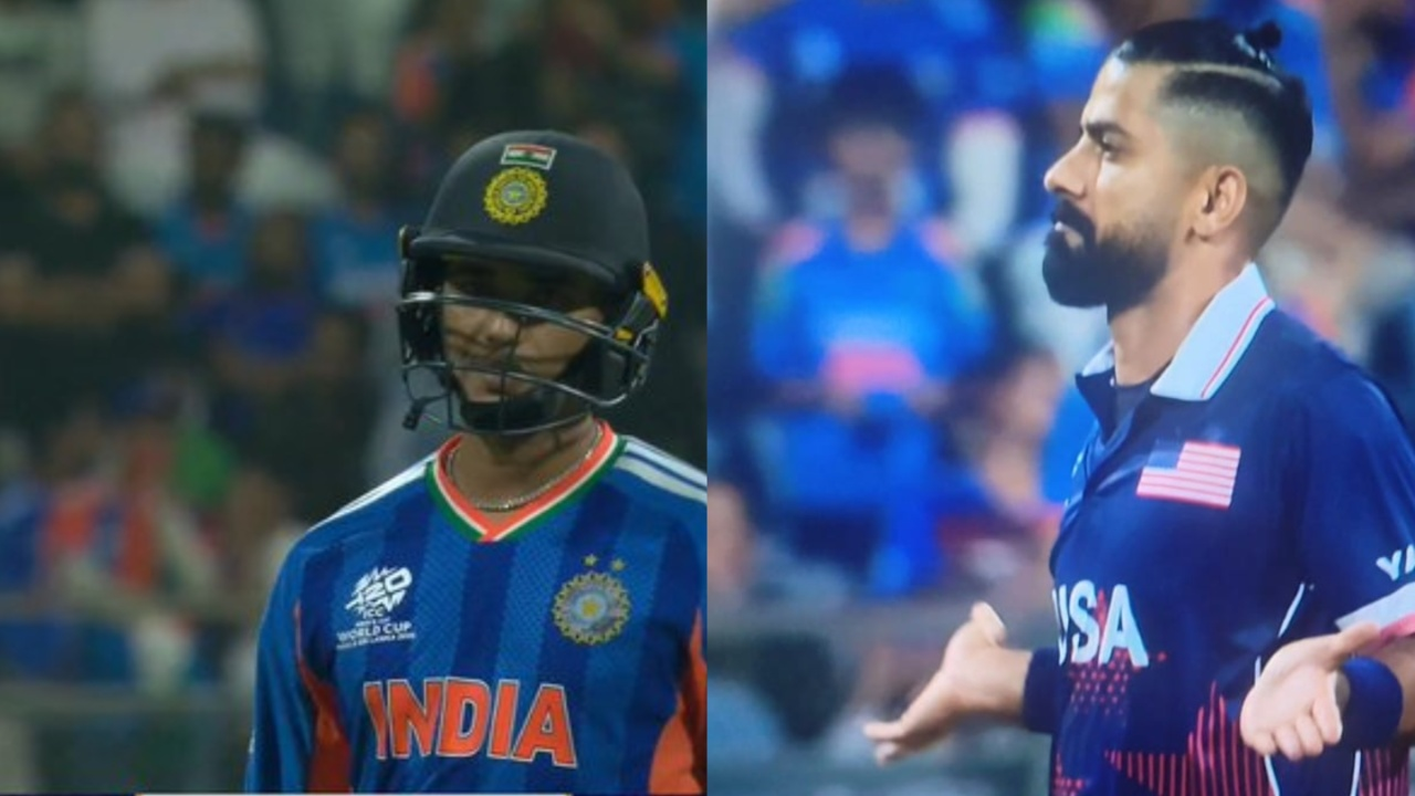 Ali Khan celebrates Abhishek Sharma's wicket uniquely