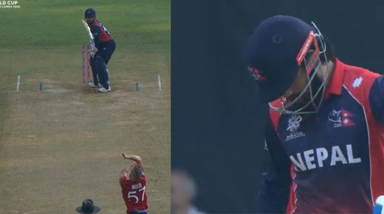 Kushal Bhurtel smashes Luke Wood for massive six