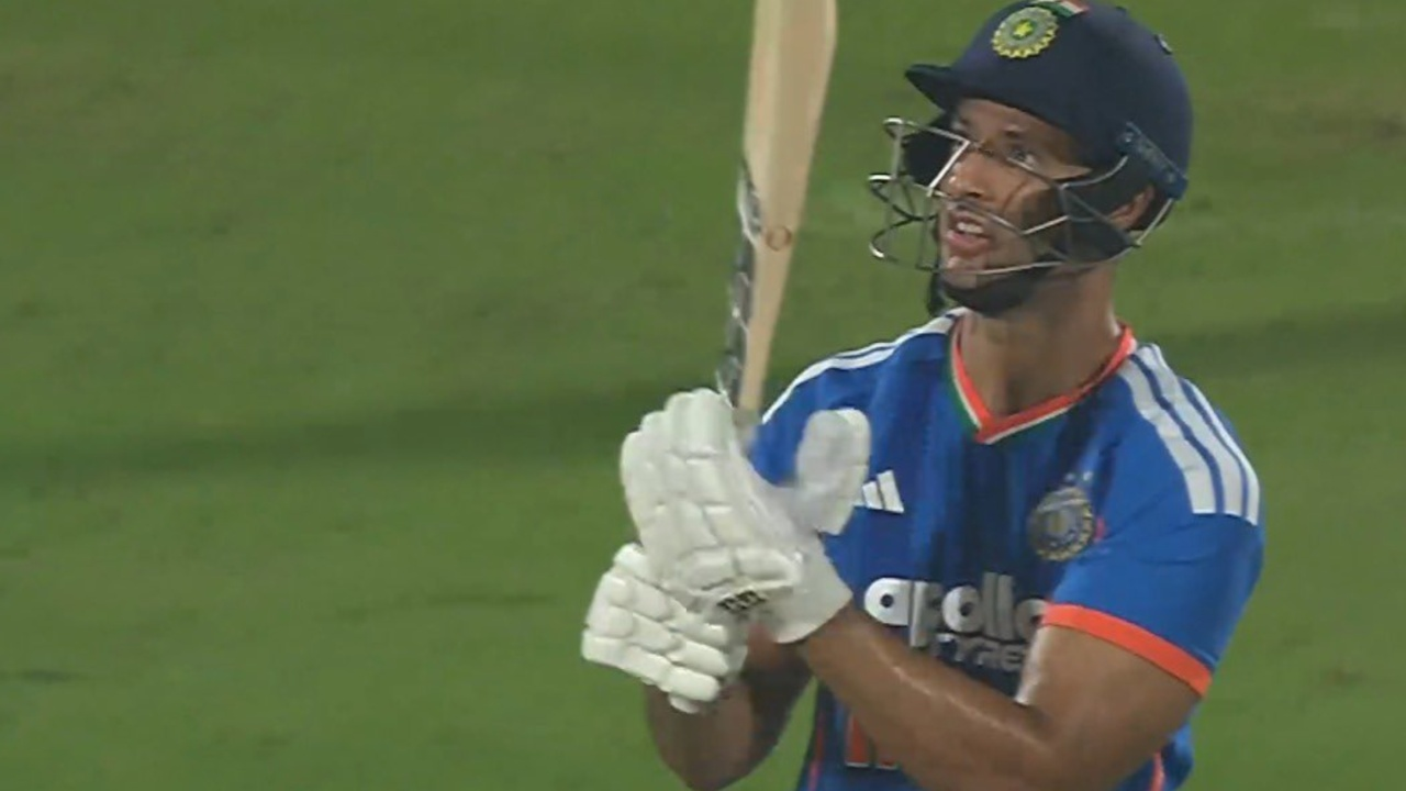 Shivam Dube smashes 107-meter six against Bernard Scholtz