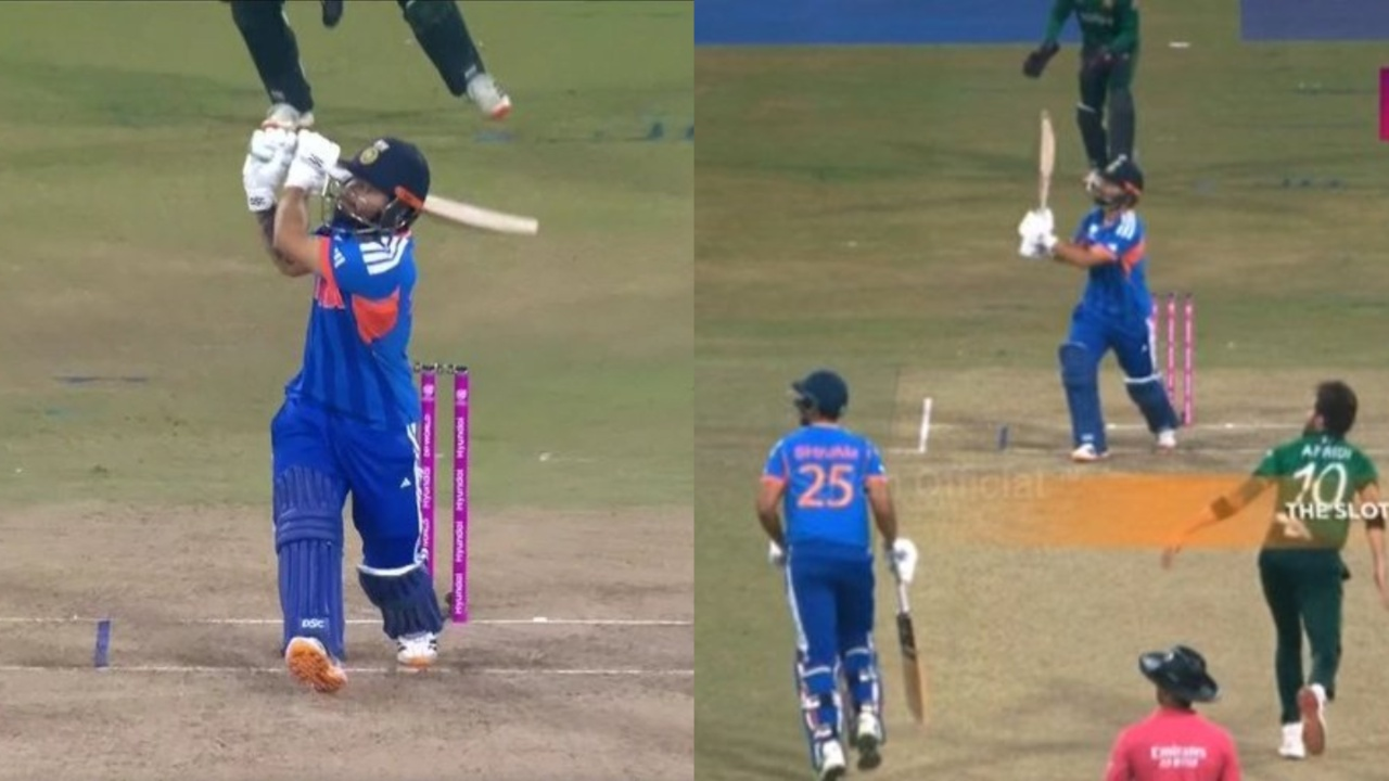 Rinku Singh smashes Shaheen Afridi for towering six