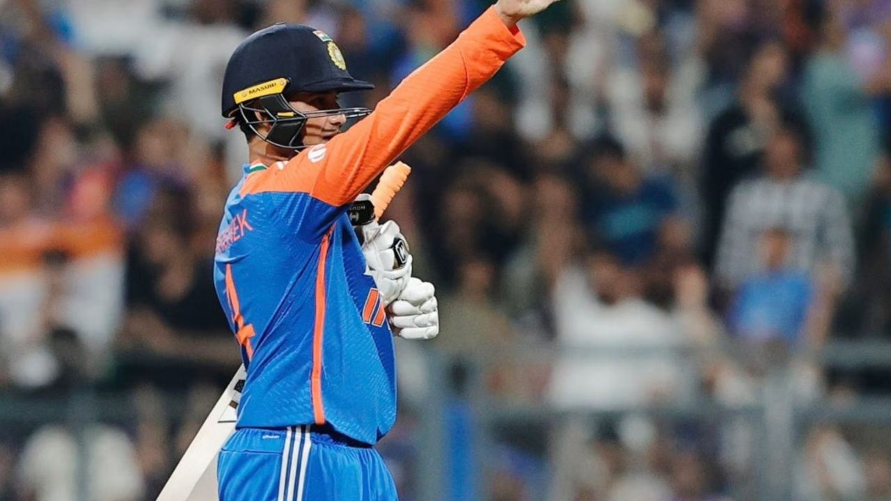 Abhishek Sharma gets maiden T20 WC 50. 