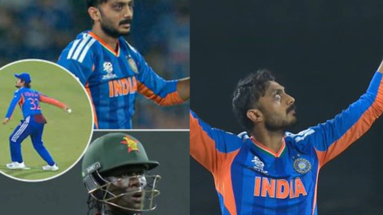 Axar Patel dismisses Tadiwanashe Marumani for 20
