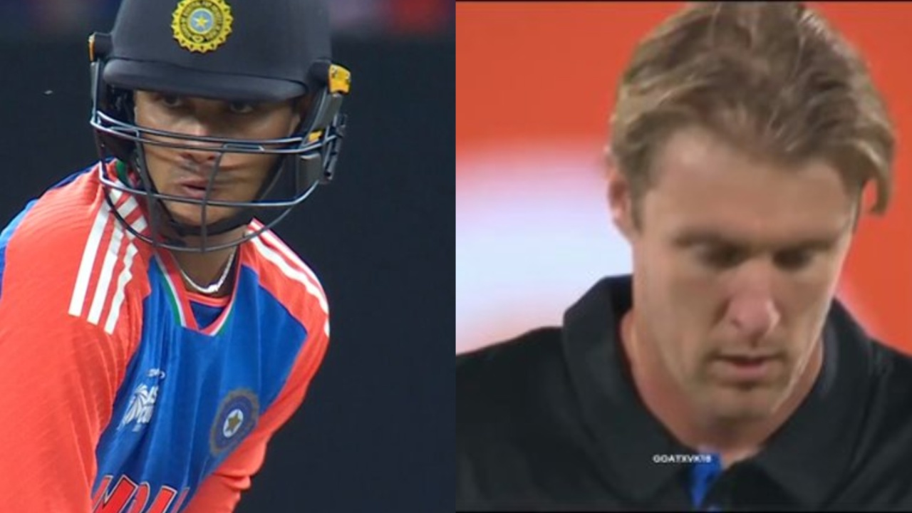 Abhishek Sharma flicks Kyle Jamieson for massive six