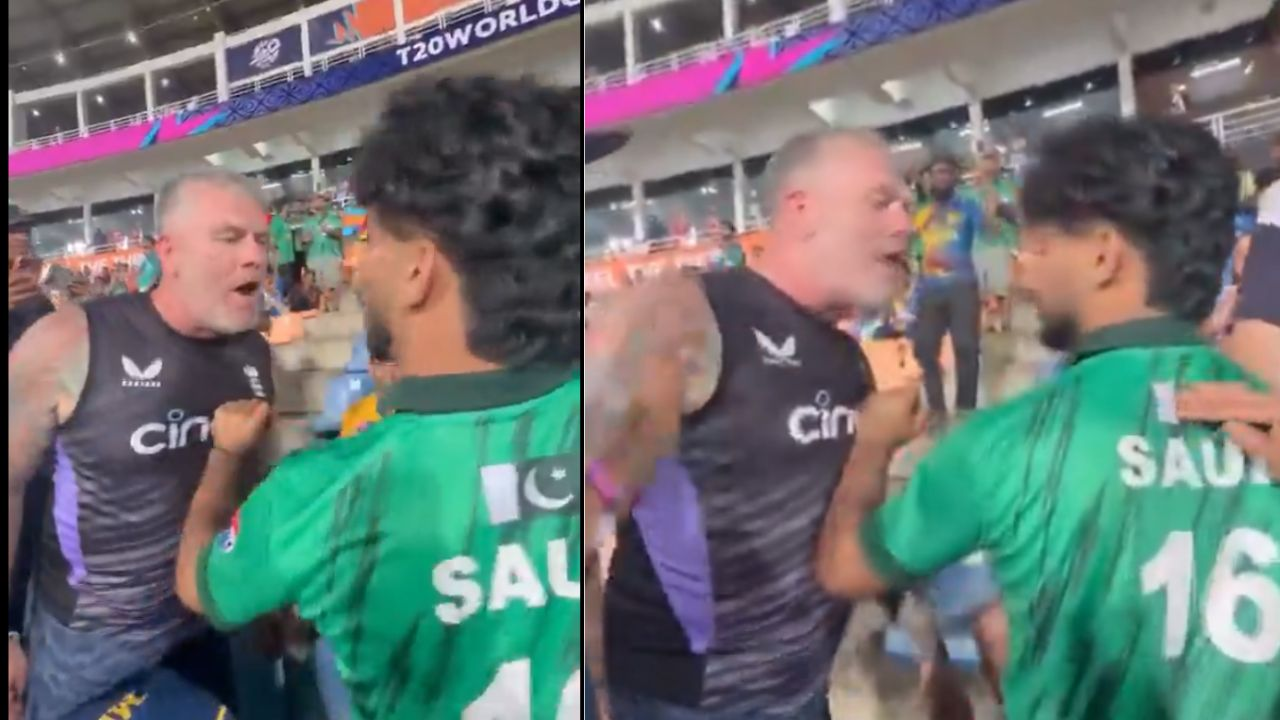 Pakistani fan fights with England supporter during PAK vs ENG T20 World Cup 2026 Super 8 match