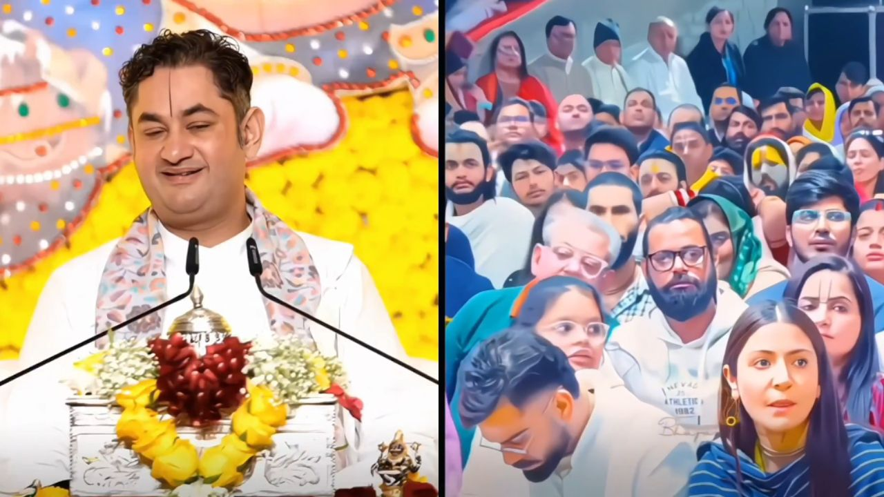 Pundrik Goswami Maharaj praised Virat Kohli and Anushka Sharma for visiting Vrindavan and showing devotion to Lord Krishna. 