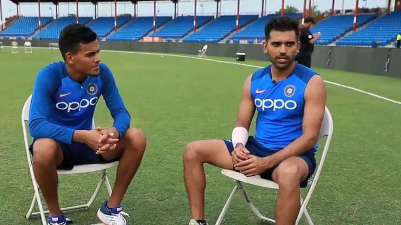 Rahul Chahar with Deepak Chahar