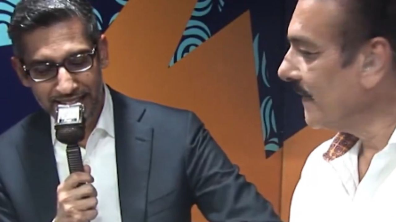 Sundar Pichai spoke about his love for cricket during the India vs South Africa Super 8 match at the ICC Men's T20 World Cup.