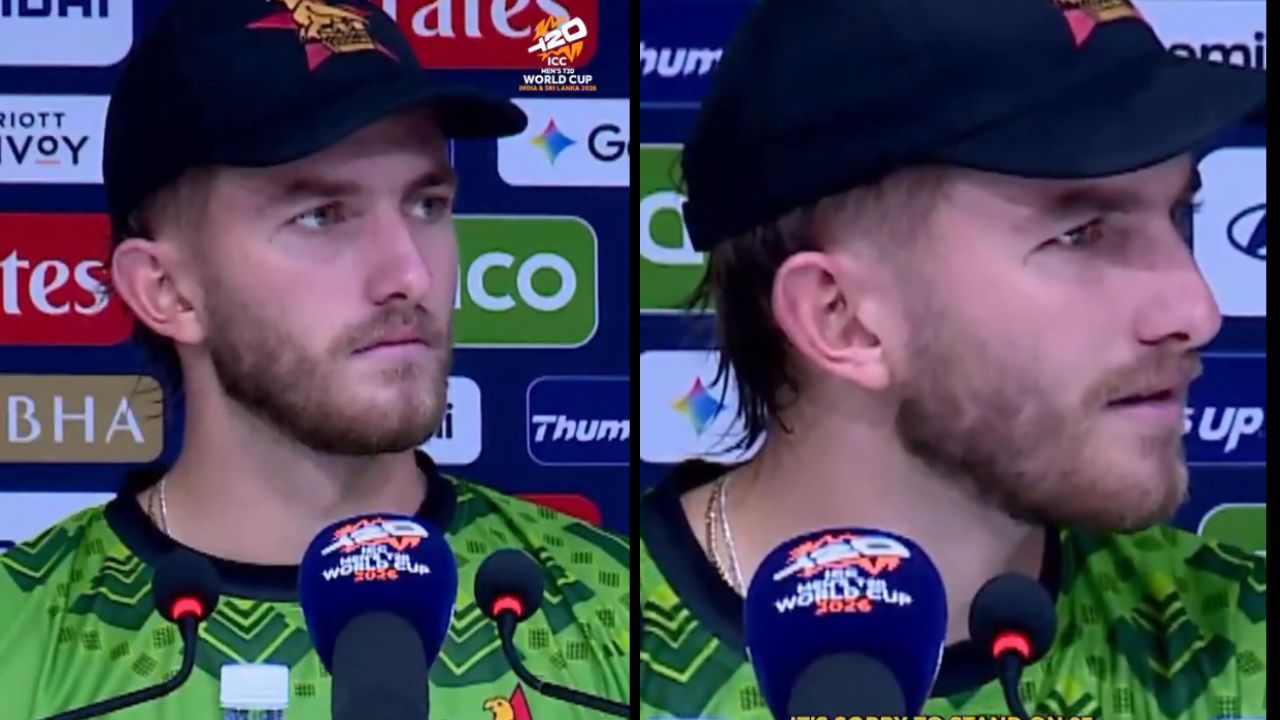 Zimbabwe star batter’s calm reply after reporter’s press conference goof-up after IND vs ZIM Super 8 match