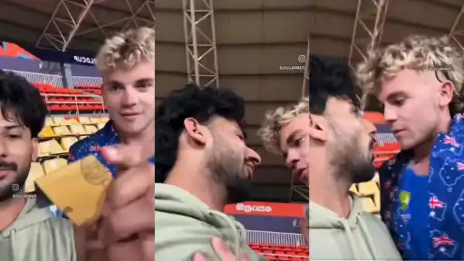 A Pakistani YouTuber approached an Australian fan with a “sandpaper gift” during the ICC Men's T20 World Cup 2026,