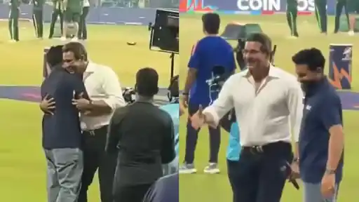 Image Collected-Rohit Sharma and Wasim Akram