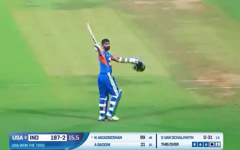  Narayan Jagadeesan smashes century in 2026 T20 World Cup Warm-Up match against USA