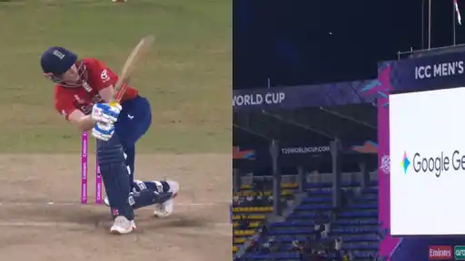 Harry Brook smashed six that hit stadium screen
