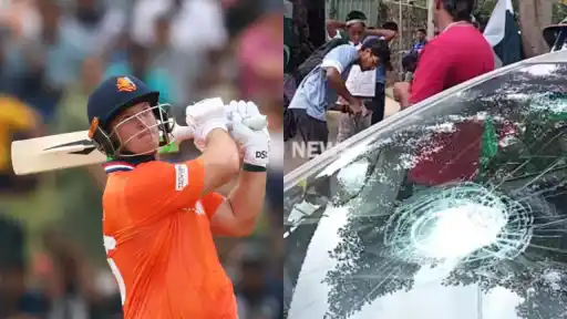 Michael Levitt’s massive six smashes car windscreen