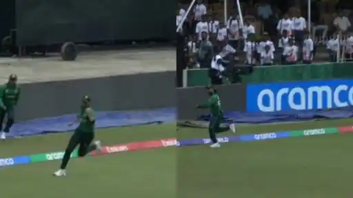 Babar Azam and Shaheen Afridi’s combined catch dismisses Michael Levitt