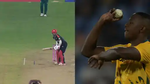 Kagiso Rabada dismisses Shreyas Movva
