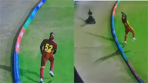 Rovman Powell's incredible catch on the boundary rope