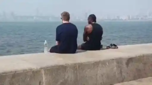 England players spend time at Marine Drive 