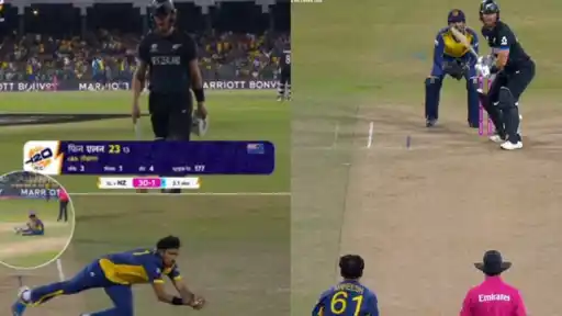 Maheesh Theekshana's stunning return catch.