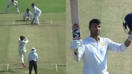 Mayank Agarwal celebrates fabulous century in Ranji Trophy 2025/26 final