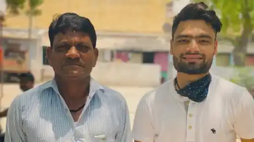 Rinku Singh and his Father