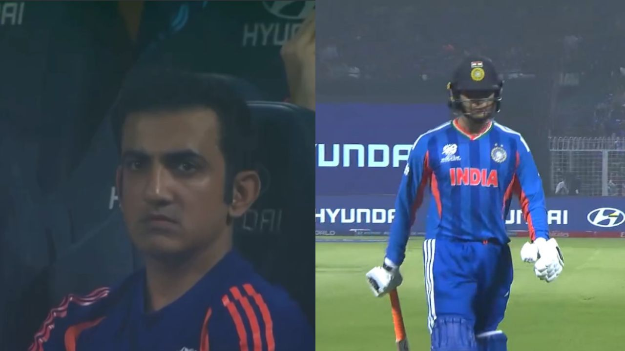 Gautam Gambhir gives cold stare to Abhishek Sharma after dismissing only 10 runs in IND vs WI Super 8 match