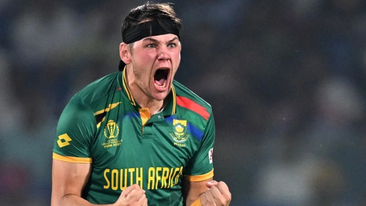 Gerald Coetzee is a fast bowler from South Africa 