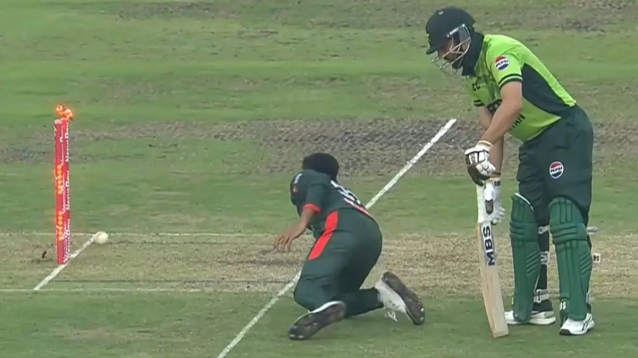 The MCC rules the ball remained in play despite the collision with Mehidy Hasan Miraz