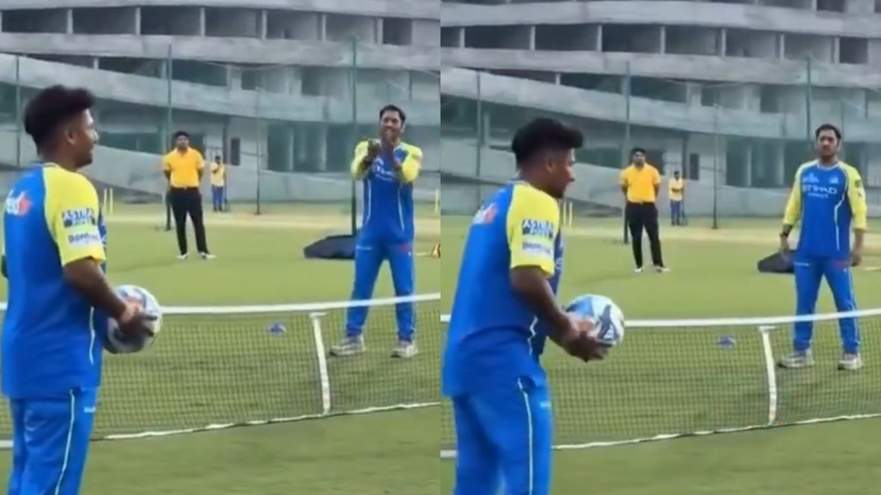 MS Dhoni left surprised by Sarfaraz Khan during Chennai Super Kings practice ahead of IPL 2026