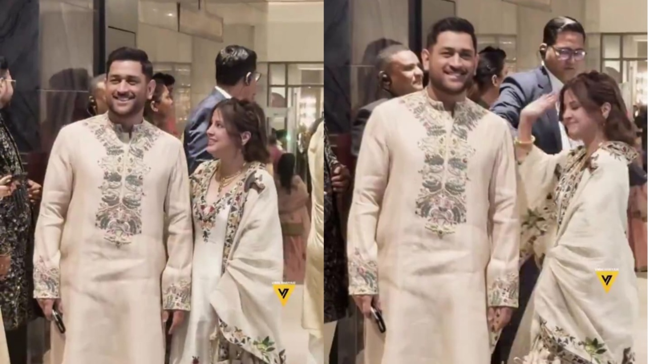 Dhoni family attend Arjun Tendulkar’s wedding