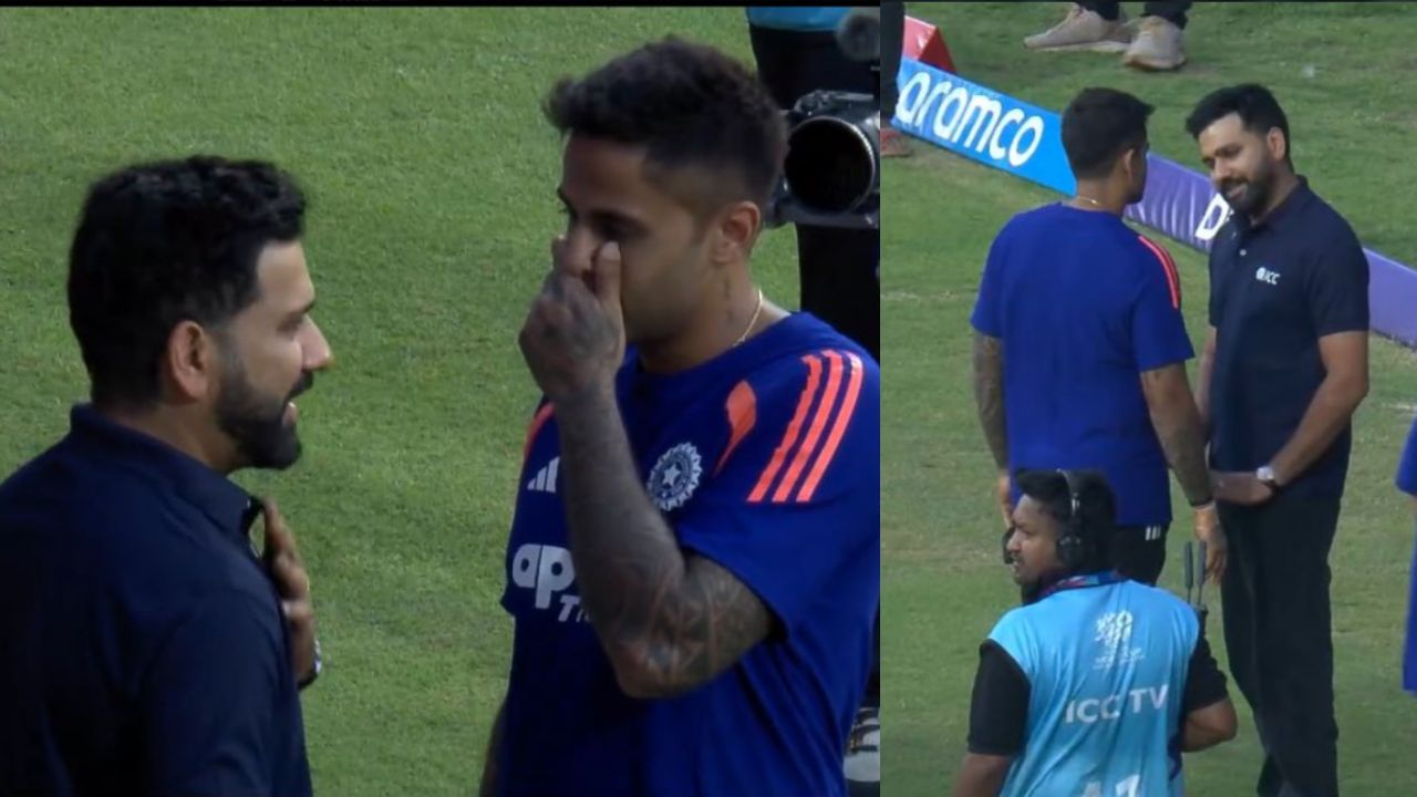 Rohit Sharma spotted talking with Suryakumar Yadav ahead of IND vs ENG T20 World Cup 2026 Semi-Final 2