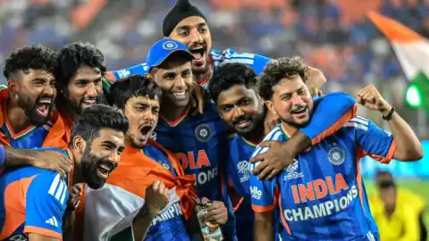 Team India after winning t20 world cup