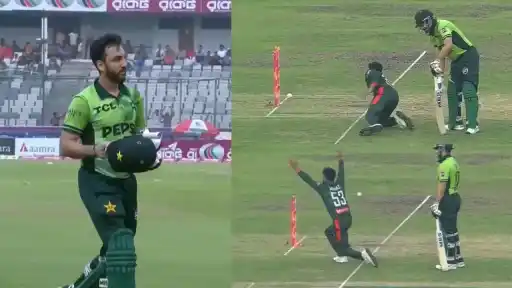 Salman Agha Run Out