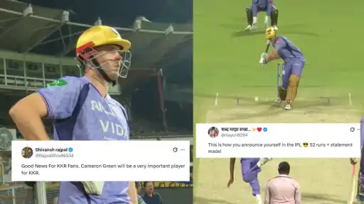 Fans react as Cameron Green smashes fiery fifty ahead of IPL 2026