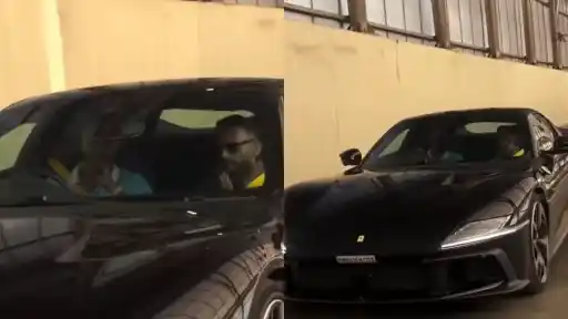 Hardik Pandya takes Jatin Sapru for ride in his new Ferrari ahead of Indian Premier League 2026