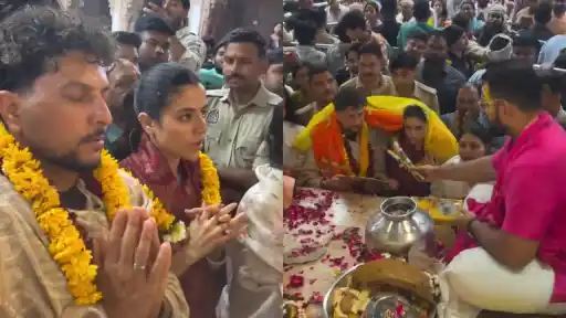 Kuldeep Yadav Seeks Blessings at Banke Bihari Temple with Wife Before IPL 2026