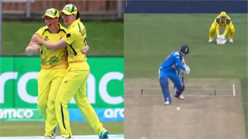 Nicola Carey dismisses Smriti Mandhana for four-ball duck