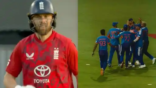 Hardik Pandya dismisses Phil Salt for 5