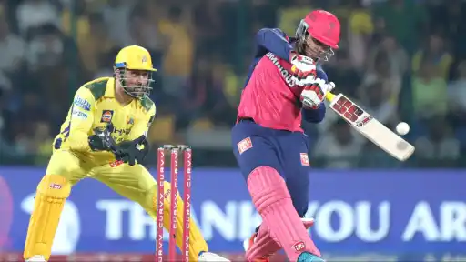 Vaibhav Suryavanshi celebrates 15-ball fifty