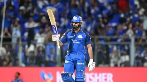 Rohit Sharma storms to a blazing 23-ball fifty
