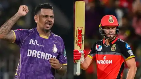 sunil narine and ab de villiers in ipl