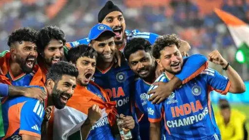 India team celebrating