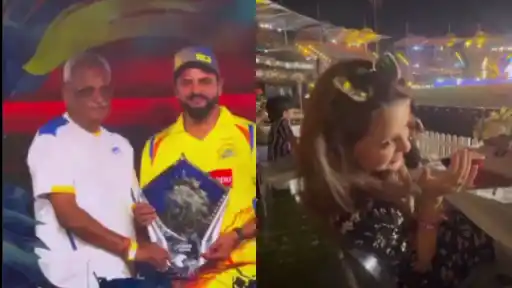 Suresh Raina received Hall of Fame award